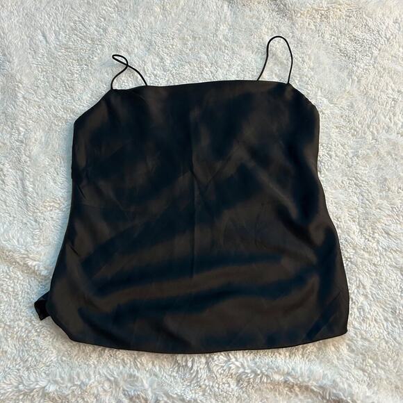 Abercrombie & Fitch Tops - ABERCROMBIE & FITCH, Women's M, Black Cami Top, Satin Look Polyester, NWT